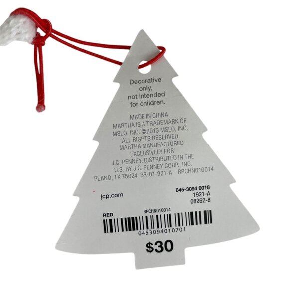 Martha Holiday Stockings Red & White Faux Fur Christmas Stockings Set of 2 - Picture 5 of 9